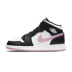 Air Jordan 1 Mid GS White Light Arctic Pink trainers main side profile