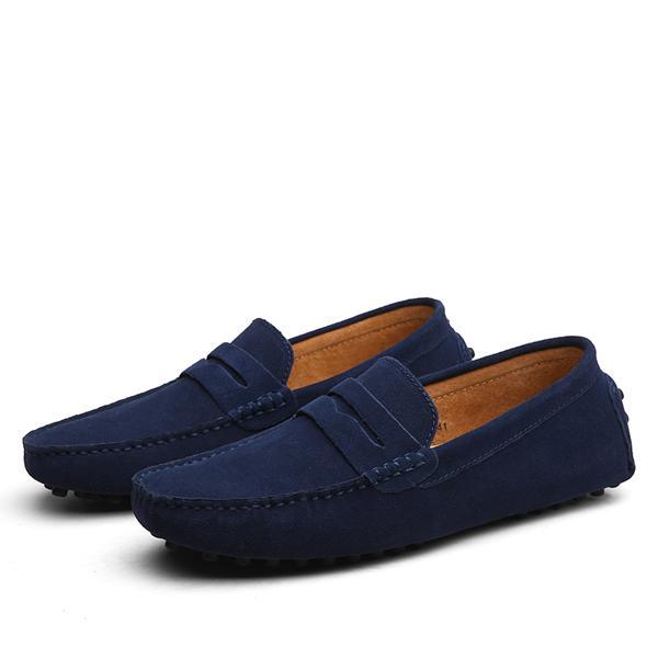Mens Leather Anti Skid Round Toe Casual Shoes