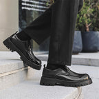 Mens Leather Round Toe Shoes