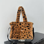 Leopard Print Large Capacity Tote Messenger Bag