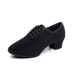 Mens Canvas Black Heels