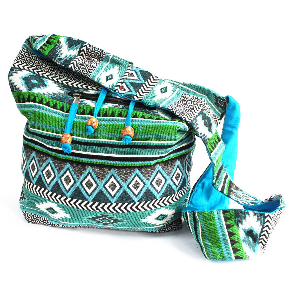 JNS-07 Teal Jacquard Student Bag