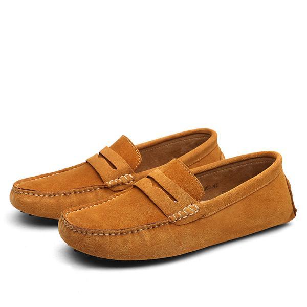 Mens Leather Anti Skid Round Toe Casual Shoes