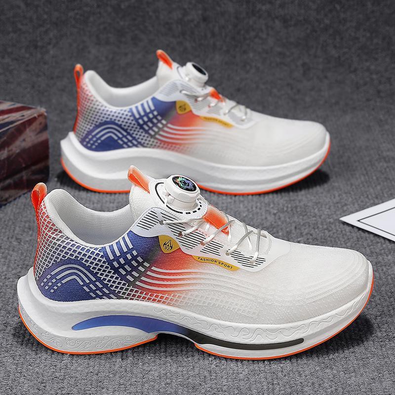 Mens Breathable Mesh Low Top Buckle Strap Running Trainers