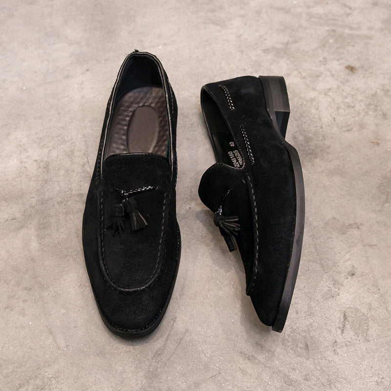 Mens Leather Breathable Slip On Casual Shoes