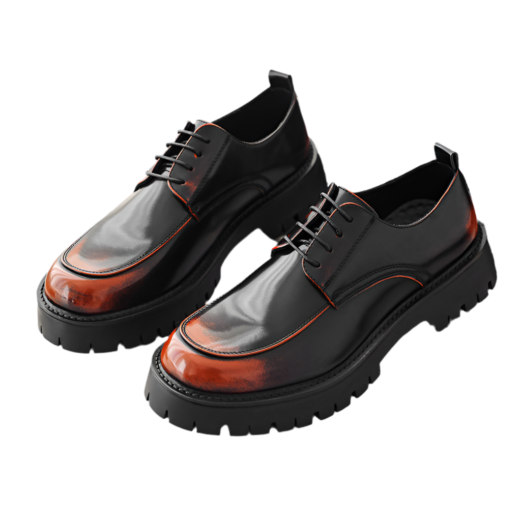 Mens Leather Round Toe Shoes