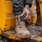 DeWalt Lander Leather Water-Resistant Composite BOA Safety Work Safety Boots Stone / Black