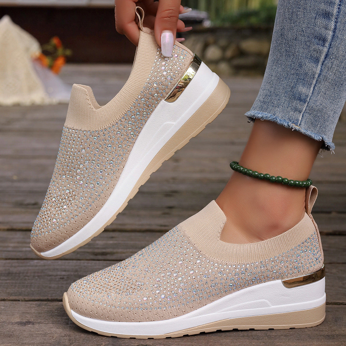 Womens Breathable Low Top Slip On Slippers