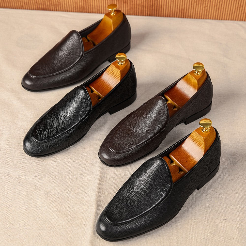 Leather Slip On Shoes