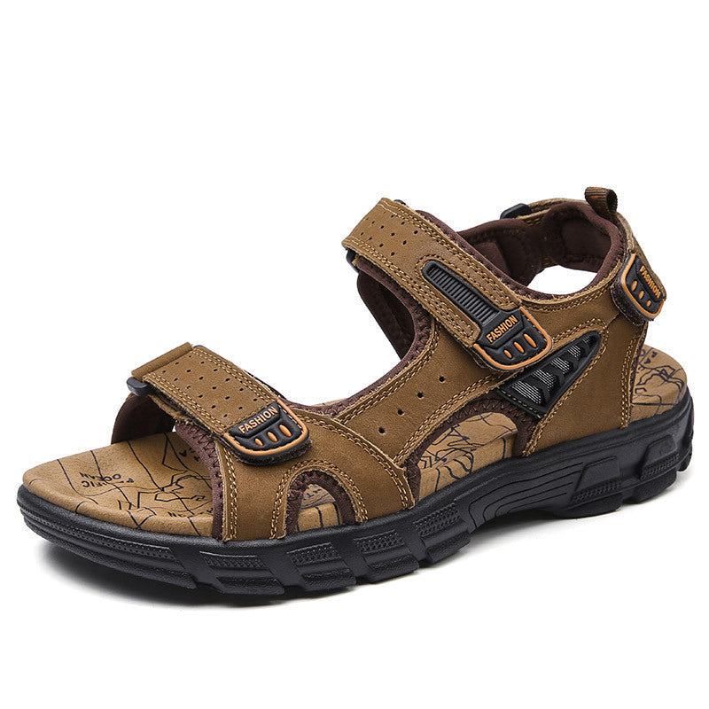 Mens Leather Platform Sandals