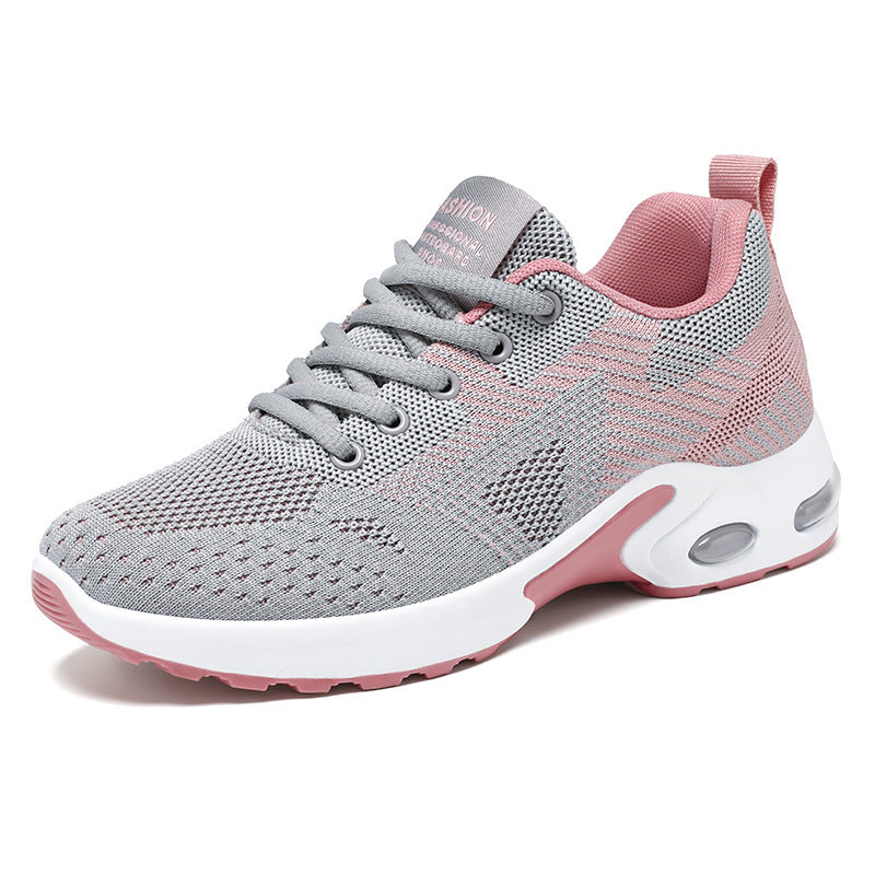 Womens Breathable Mesh Lightweight Low Top Lace Up Running Trainers