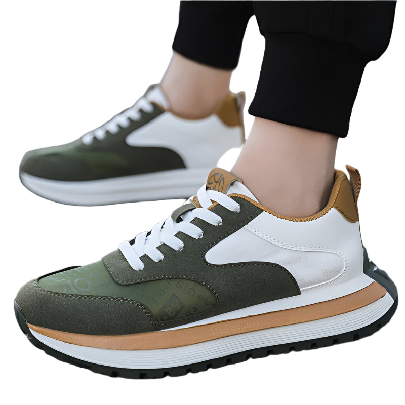 Mens Non Slip Low Top Lace Up Round Toe Trainers