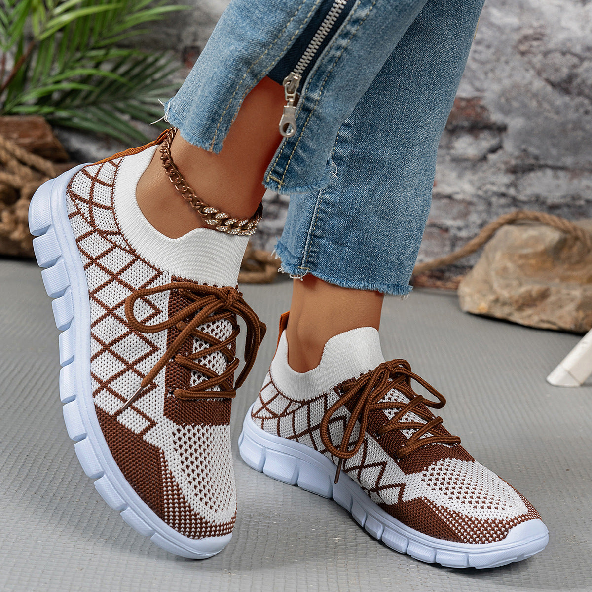 Womens EVA Breathable Lightweight Cushioned Running Trainers