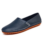 Leather Low Top Round Toe Shoes