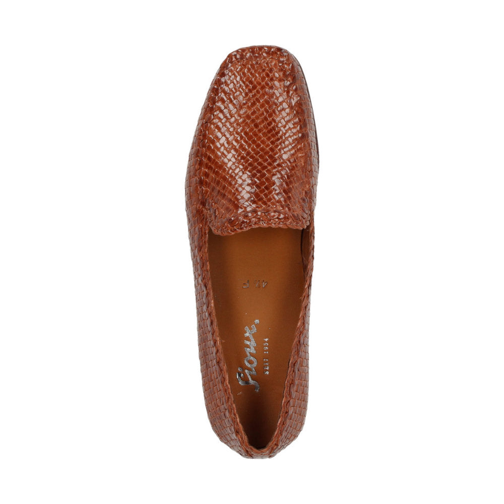 Sioux Cordera 60560 Brown Womens Braided Leather Moccasins