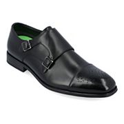 Mens Leather Buckle Strap Round Toe Loafers