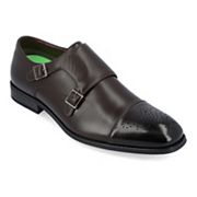 Mens Leather Buckle Strap Round Toe Loafers