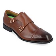 Mens Leather Buckle Strap Round Toe Loafers