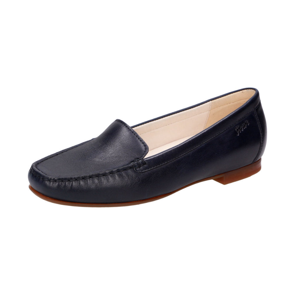 Sioux Zalla 63201 Navy Womens F Fit Leather Moccasins