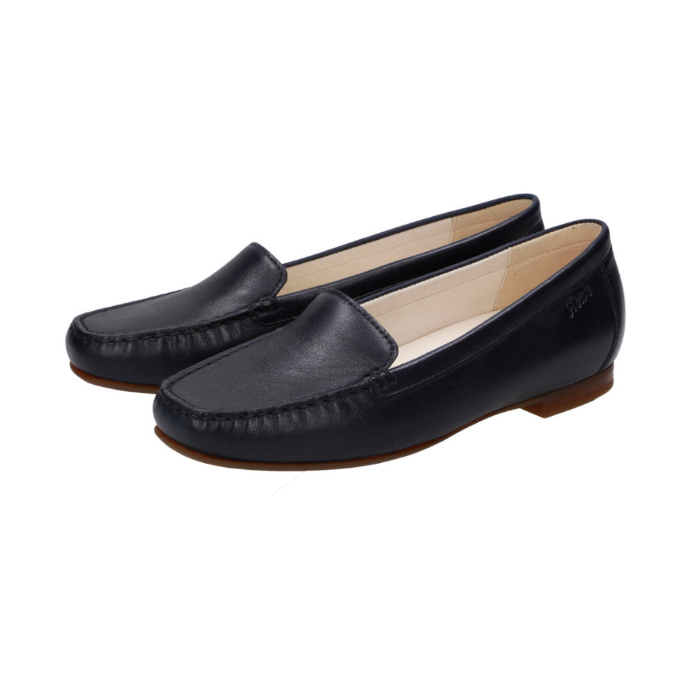 Sioux Zalla 63201 Navy Womens F Fit Leather Moccasins