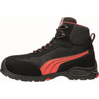 Puma Madrid Mid S1PL FO SR Safety Toe Cap Work Safety Boots Black / Red