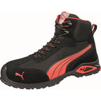 Puma Madrid Mid S1PL FO SR Safety Toe Cap Work Safety Boots Black / Red