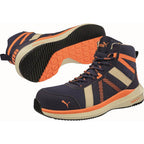 Puma Rival Mid S1PS ESD Safety Toe Cap Work Safety Boots Blue/Orange