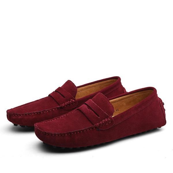 Mens Leather Anti Skid Round Toe Casual Shoes