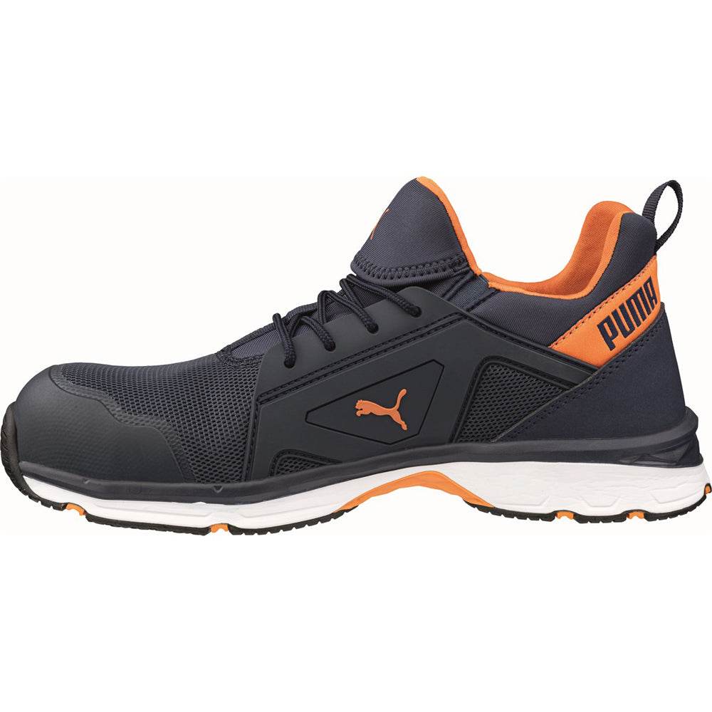 Puma Chase Low S1PS ESD Safety Trainers Blue/Orange