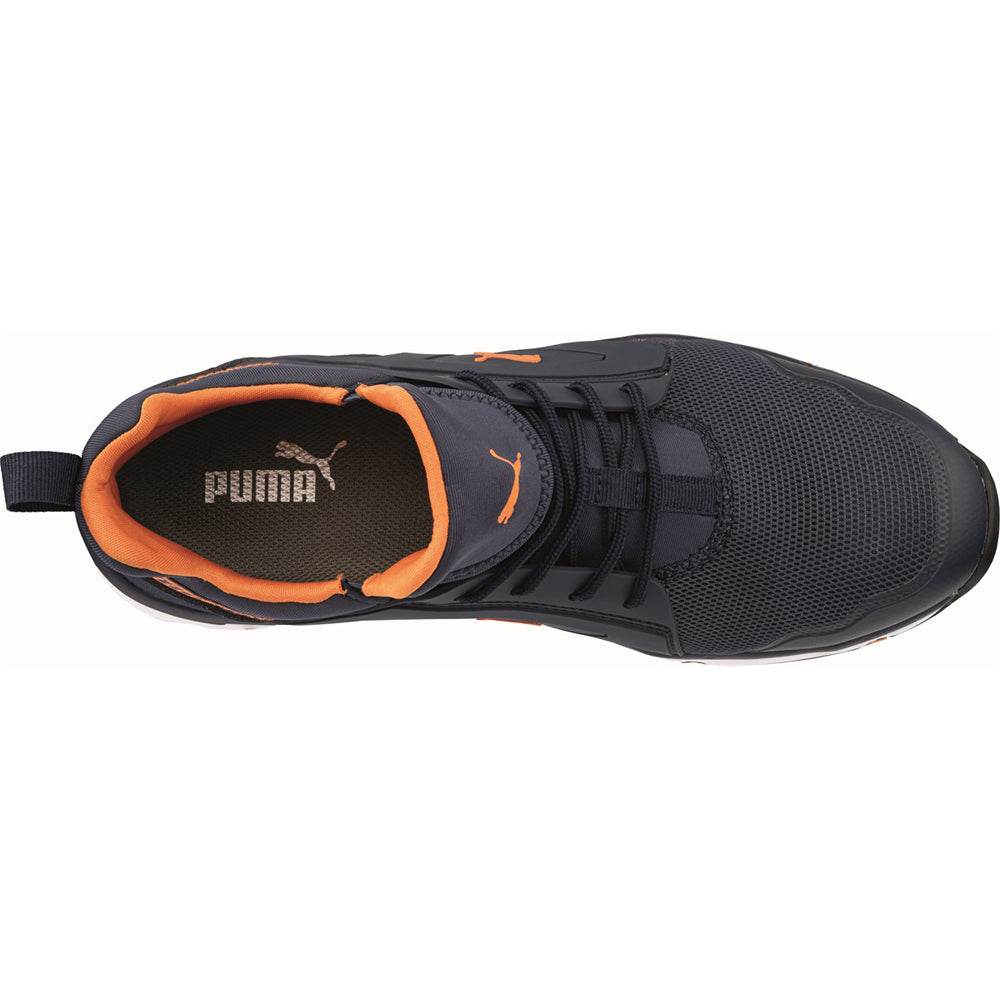 Puma Chase Low S1PS ESD Safety Trainers Blue/Orange
