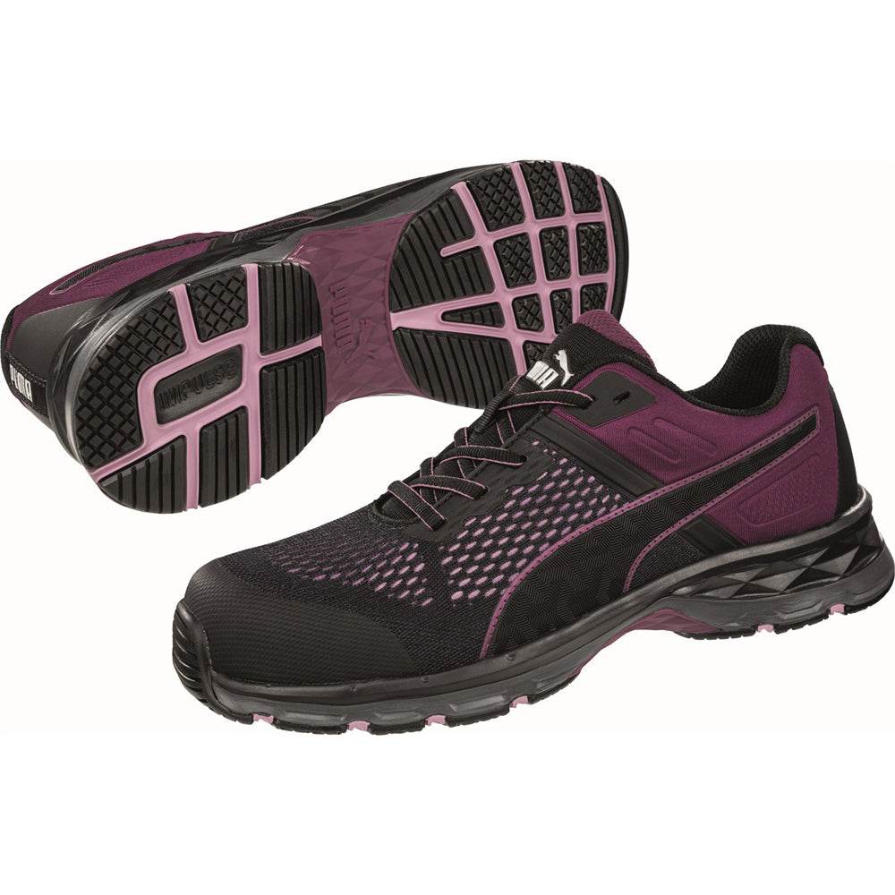 Puma Define Womens Low S1P ESD Safety Trainers Black/Pink