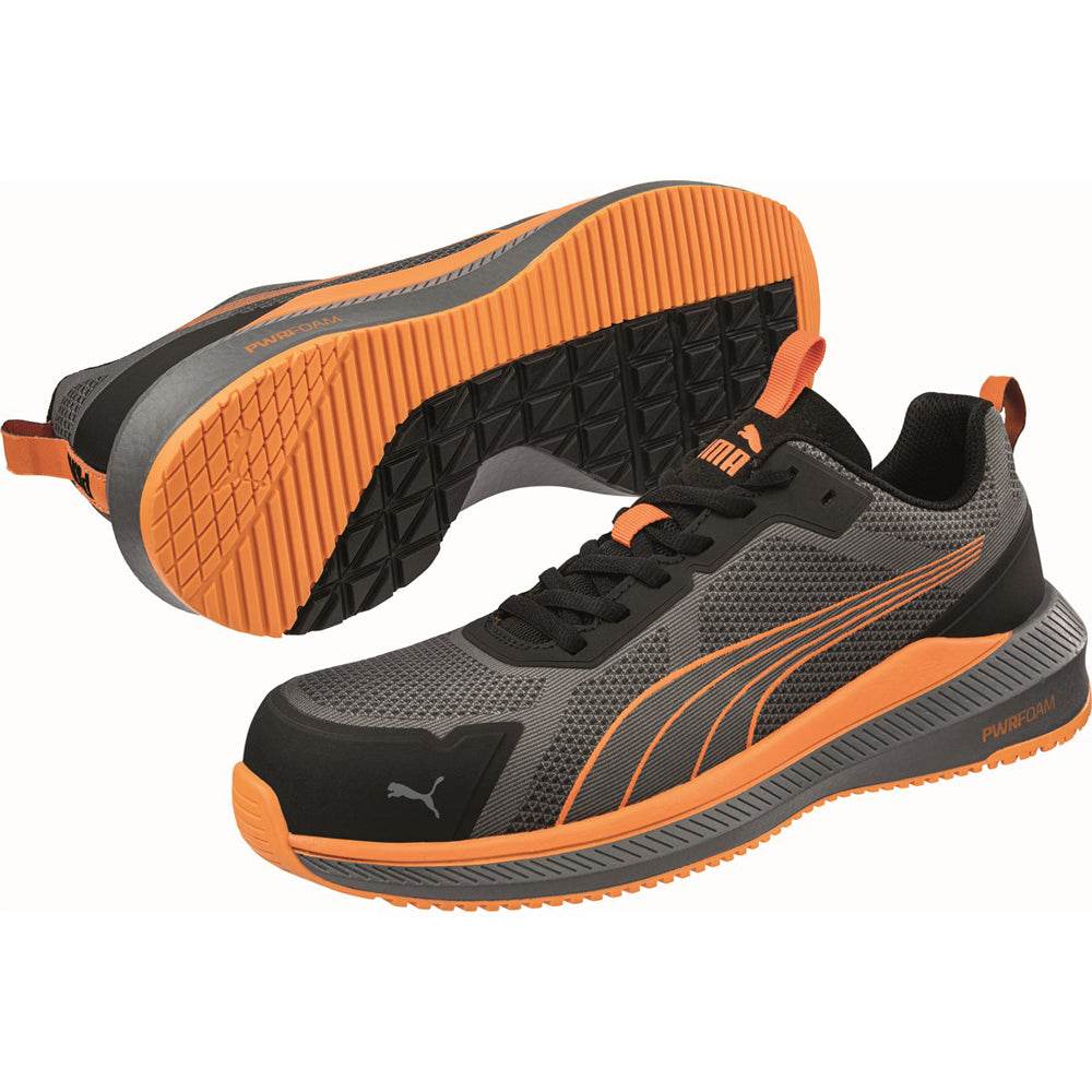 Puma Slide Low S1PS ESD Safety Trainers Grey/Orange