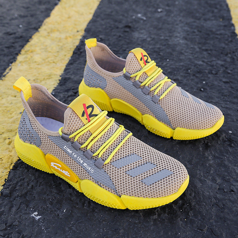 Mens Breathable Mesh Lightweight Round Toe Running Trainers