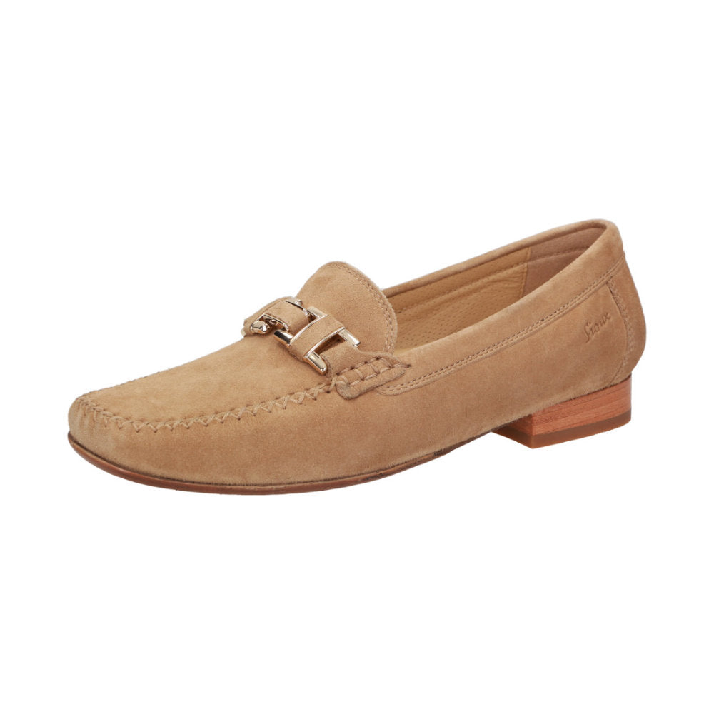 Sioux Cambria 66086 Camel Womens F Fit Suede Moccasins