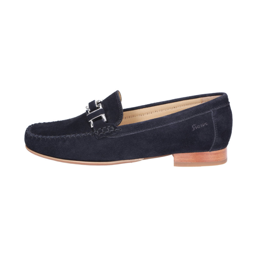 Sioux Cambria 66087 Navy Womens F Fit Suede Moccasins