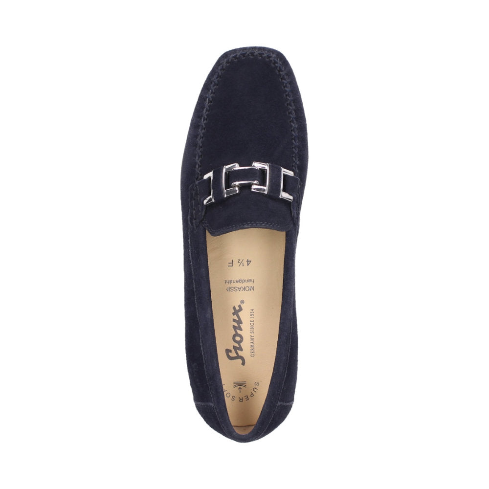 Sioux Cambria 66087 Navy Womens F Fit Suede Moccasins