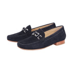 Sioux Cambria 66087 Navy Womens F Fit Suede Moccasins
