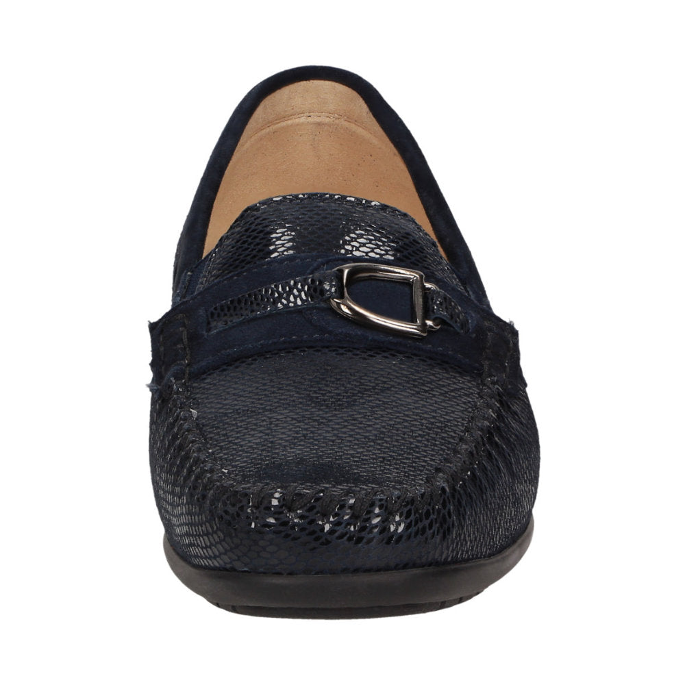 Sioux Cortizia 723 H Navy Womens H Fit Leather Moccasins