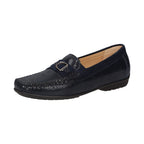 Sioux Cortizia 723 H Navy Womens H Fit Leather Moccasins