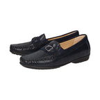 Sioux Cortizia 723 H Navy Womens H Fit Leather Moccasins