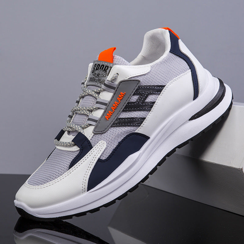 Mens Breathable Mesh Lightweight Thick Sole Lace Up Running Trainers