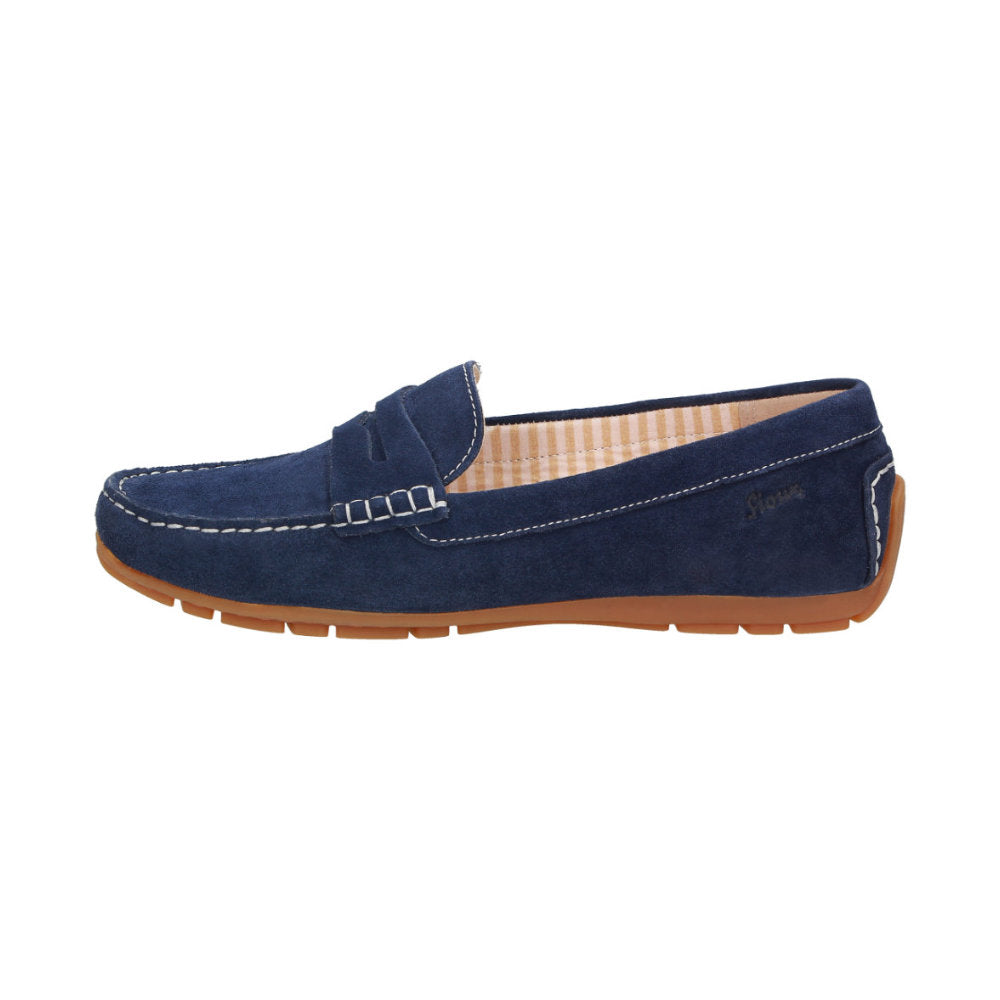Sioux Carmona 700 Navy Womens G Fit Suede Moccasins