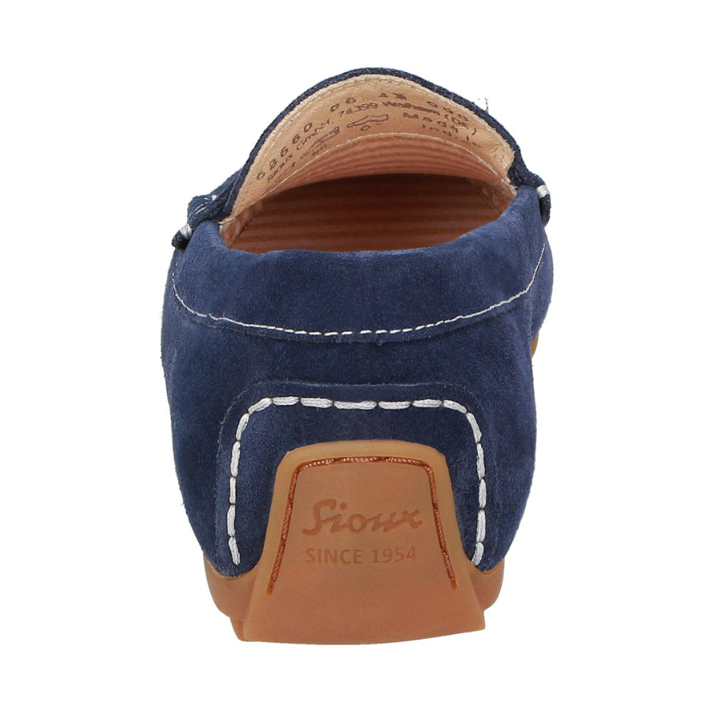 Sioux Carmona 700 Navy Womens G Fit Suede Moccasins