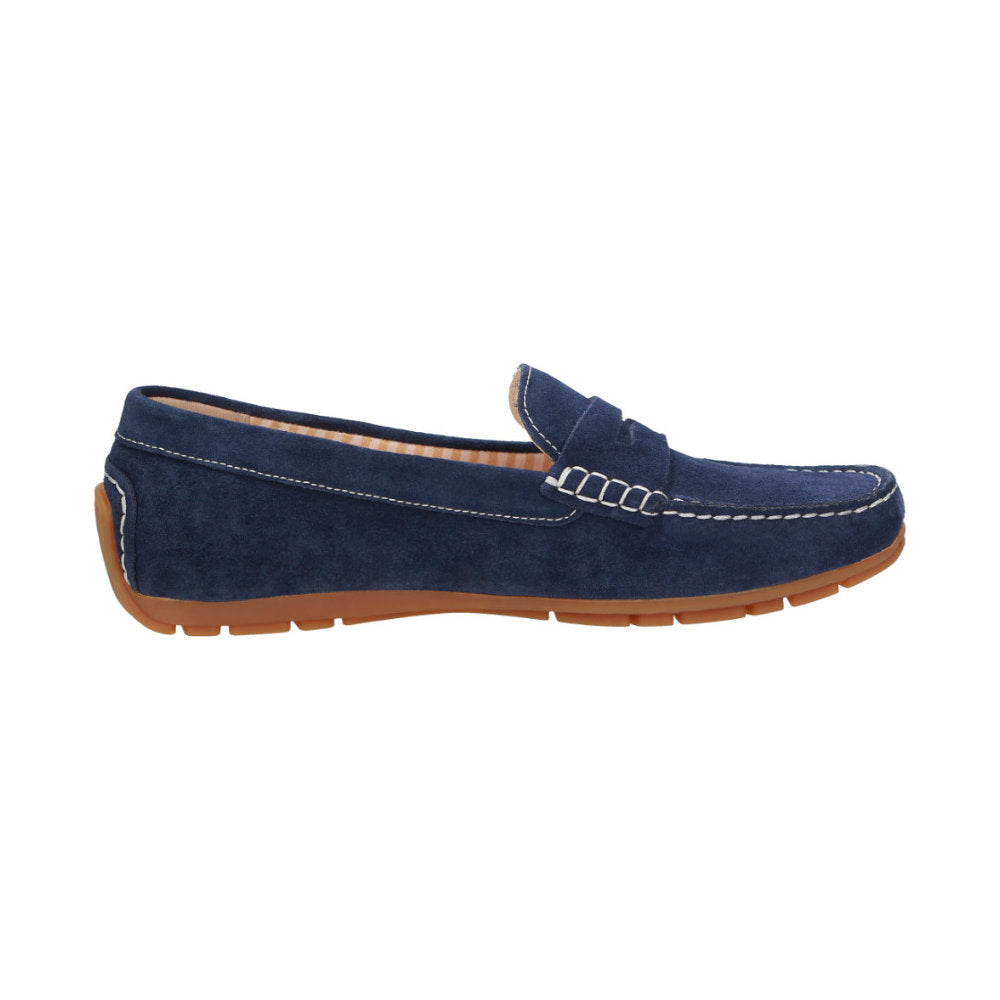Sioux Carmona 700 Navy Womens G Fit Suede Moccasins