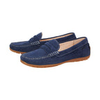 Sioux Carmona 700 Navy Womens G Fit Suede Moccasins
