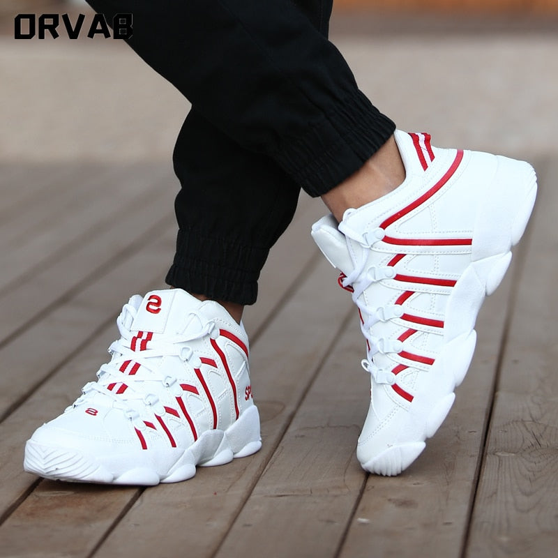 Mens Leather Breathable High Top Boots