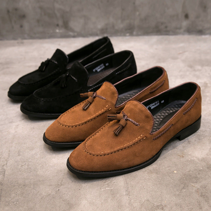 Mens Leather Breathable Slip On Casual Shoes