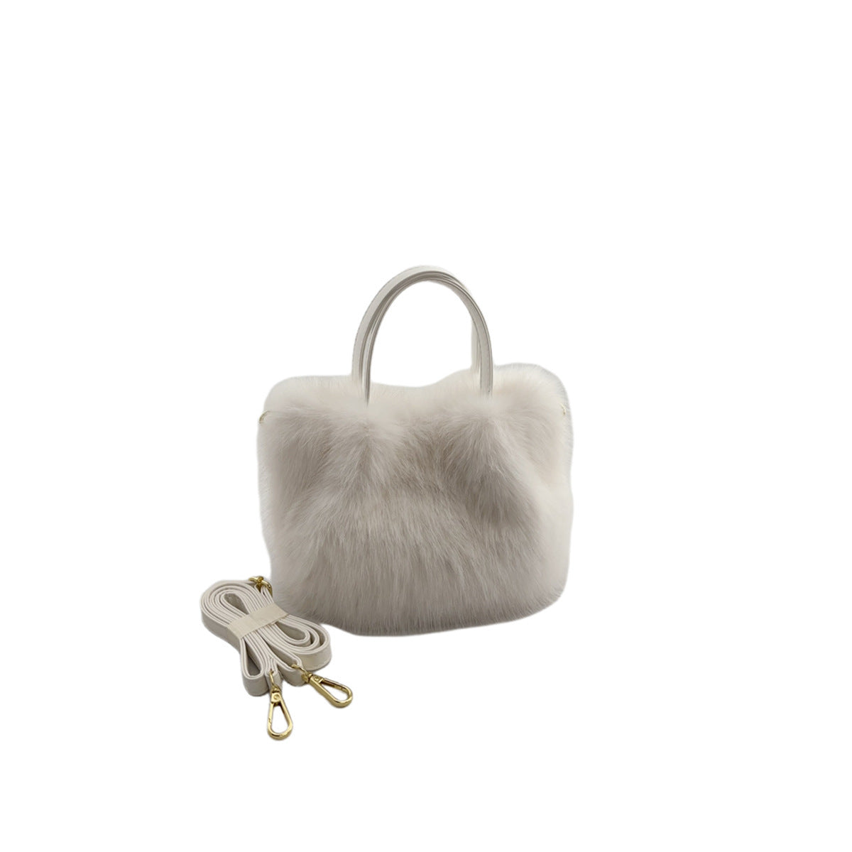 Womens Faux Fur Style Tote Bag