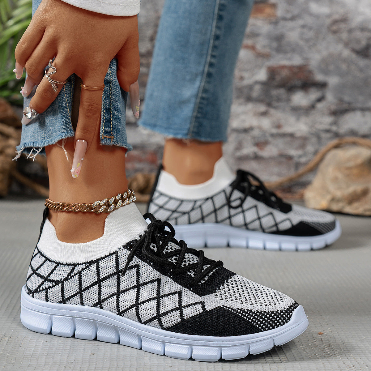 Womens EVA Breathable Lightweight Cushioned Running Trainers