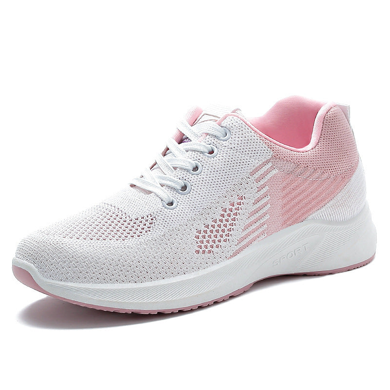 Womens Breathable Mesh Lightweight Low Top Lace Up Trainers